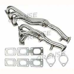 Stainless Steel Exhaust Manifold Header For BMW E46 E39 Z4 2.5L 2.8L L6 Tailpipe Corrosion-Resistant Steel Non-Rusting Steel 6L