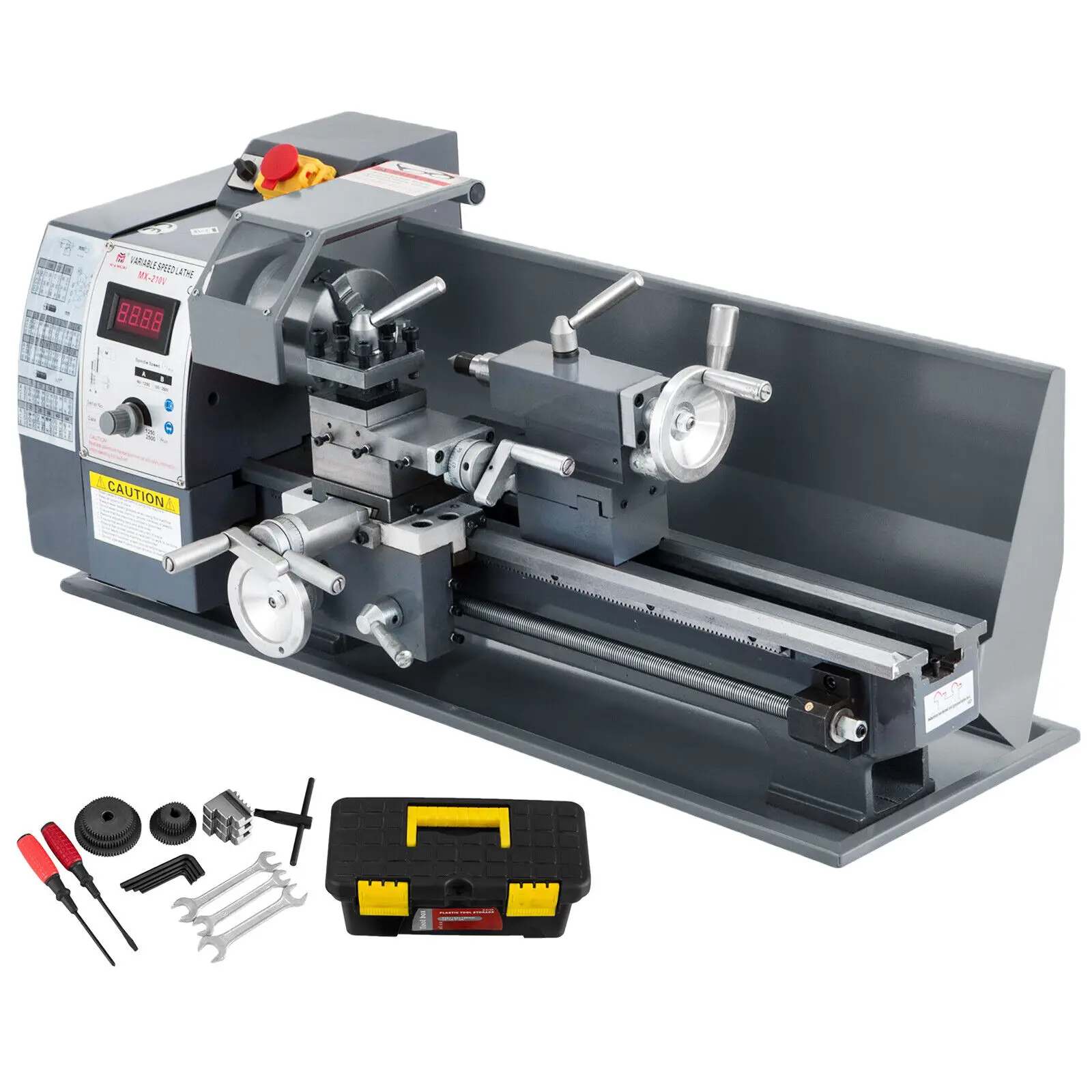 

VEVOR Metal Lathe 750w Mini Lathe Machine 8 x16 Inch Metalworking 38mm Spindle Hole With 125mm Chuck For Threading Making