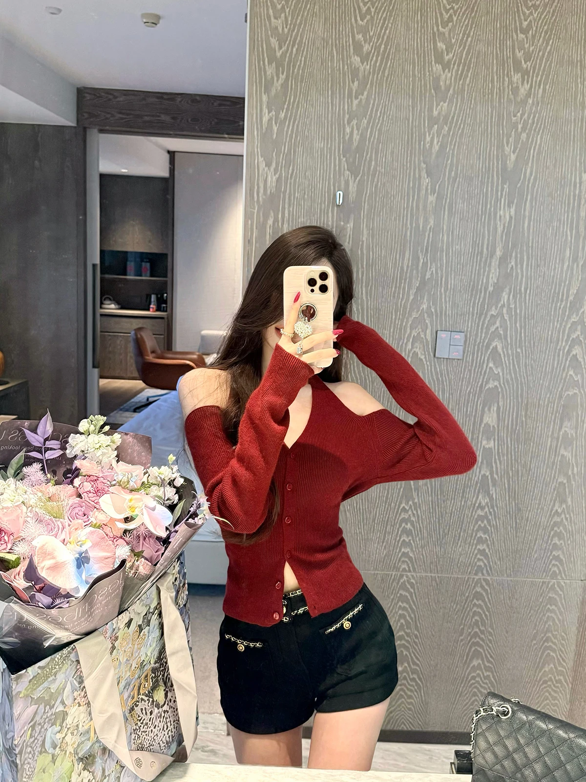 

Sexy Bal Slim Fit Knitted Sweater Women's Ne Hanging V-ne Long Sve Casual ort Sle JustQin 2025 Autumn Faion