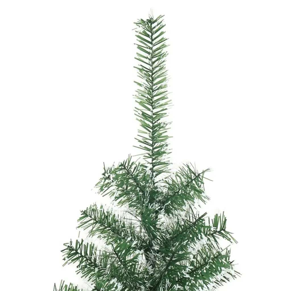 Árvore de Natal artificial verde neve flocada - decoração de férias alta 82,7