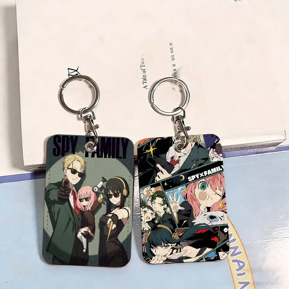 Anime Spy x Family Cartoon Card Keychain Anime Fashion Pendant Bag ID Door Card Case Bus Card Cute Adult Birthday Gift