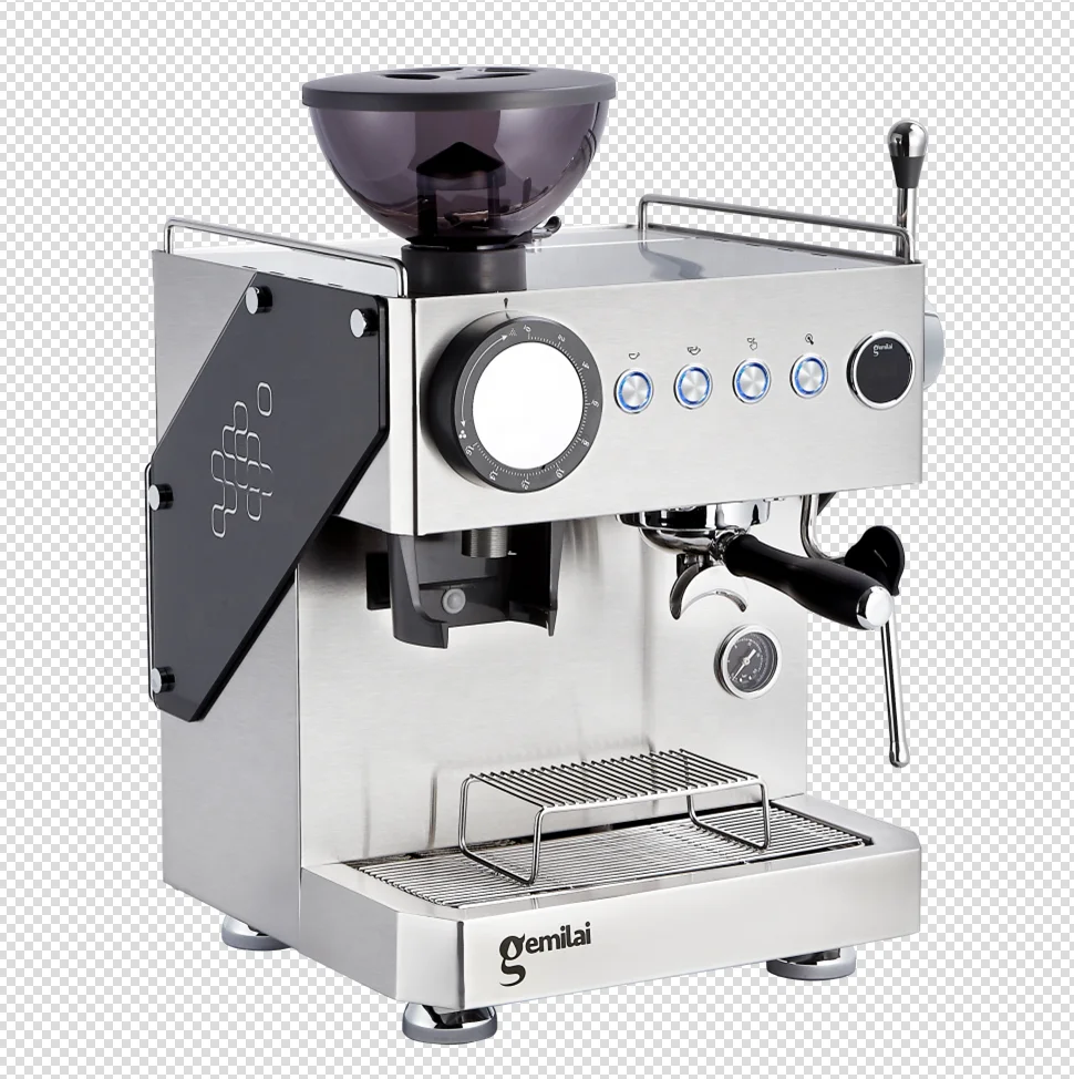 New-2 in 1 Espresso coffee machine with built in grinder Professional coffee maker for Cafe