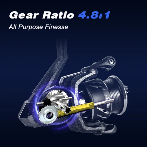 Imagen 2 del producto Carrete de pesca Mifine ILLUSION carretes giratorios ligeros 800 4,8:1 4kg Grag 5 + 1 rodamientos de bolas pesca de trucha agua salada agua dulce
