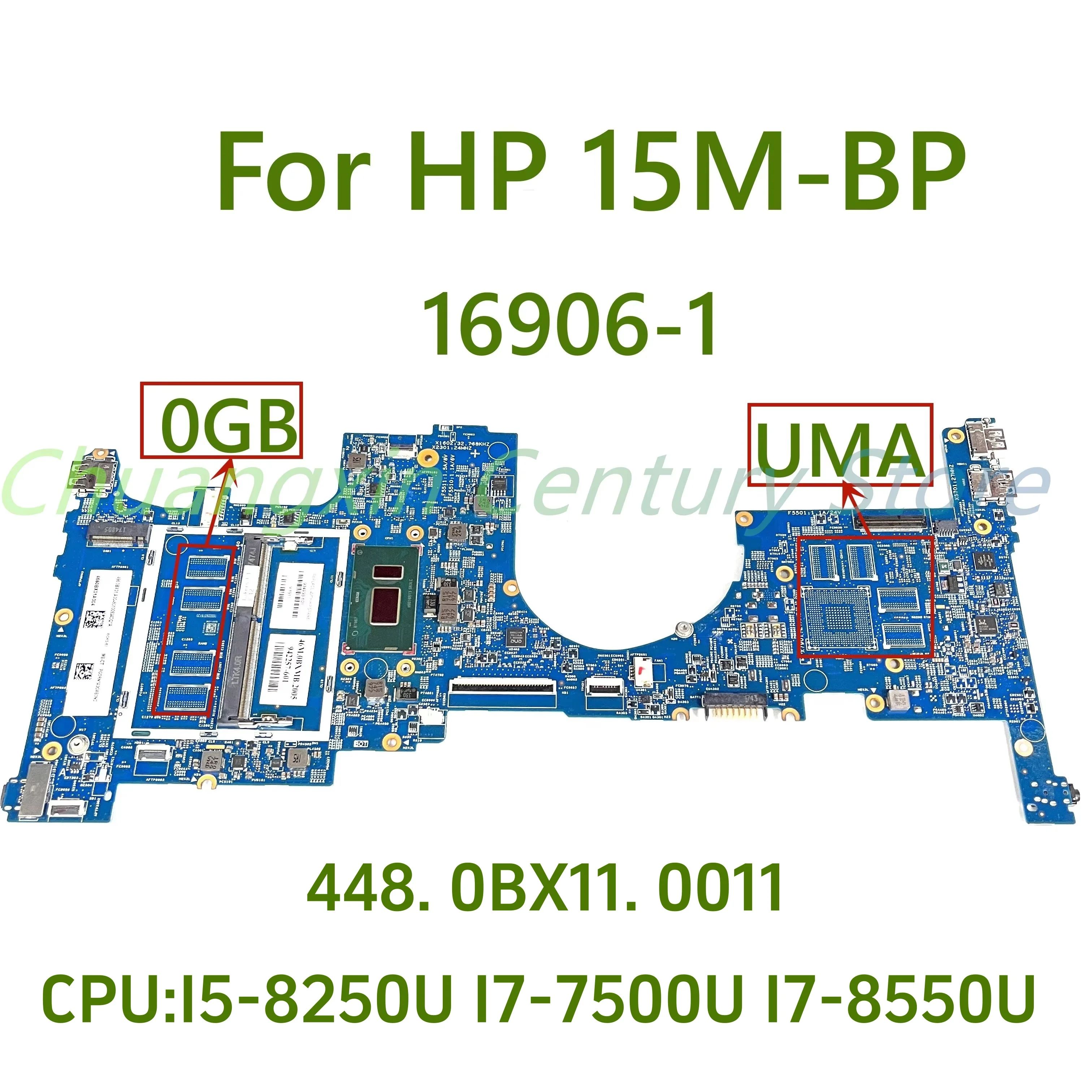 16906-1 motherboard For HP 15M-BP Laptop with CPU I5-8250U I7-7500U I7-8550U RAM 0G 4G 100% Tested Fully Work