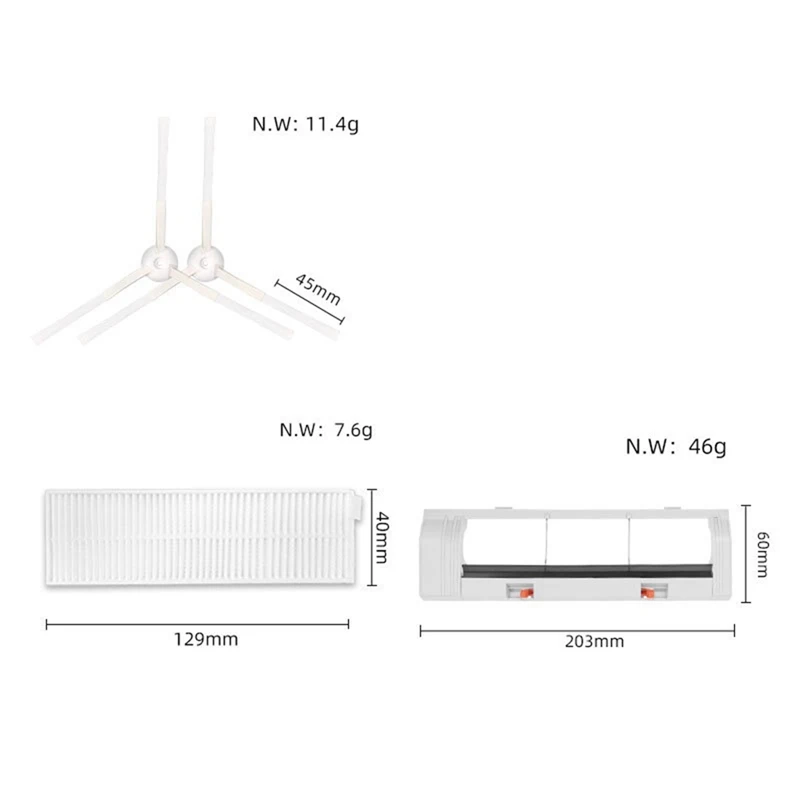 Xiaomi Mijia g1 miの交換用フィルターブラシ,掃除機ロボット,必須アクセサリー,Mjstg1