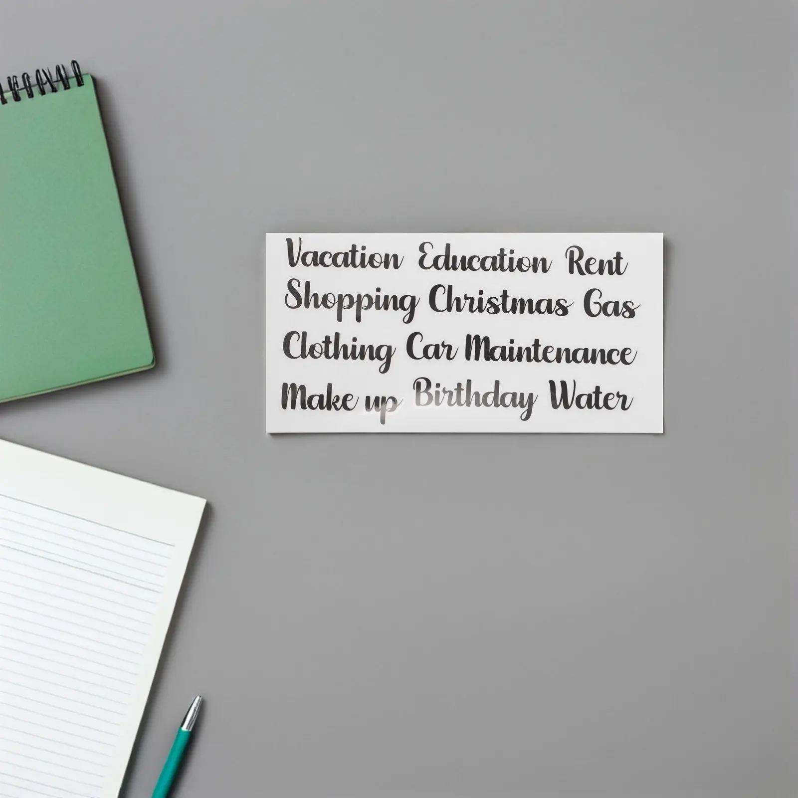 50Pcs Budget Binder Stickers Cash Envelope Waterproof Letter Sticker Labels Self Adhesive for Finance Planner Budgeting