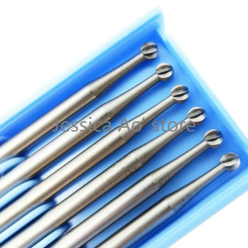 

5pcs 0.5-2.3mm 2.35mm Shank Mini Ball Milling Cutter for Micro-carving Knife Ball Needle Dental Needle Olive-nut Ivory