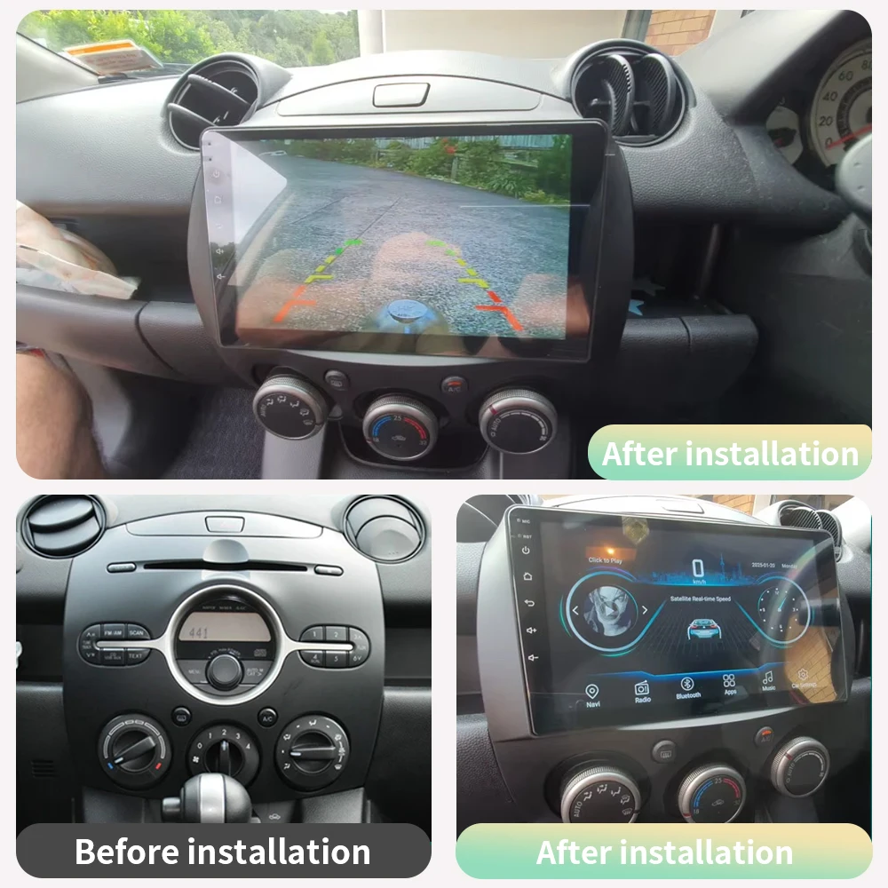 For MAZDA 2 Mazda2 2007 2008 2009 2010 2011 2012 2013 2014 Car Android 12 Radio Multimedia Player GPS Navi 2Din 2 Din Autoradio