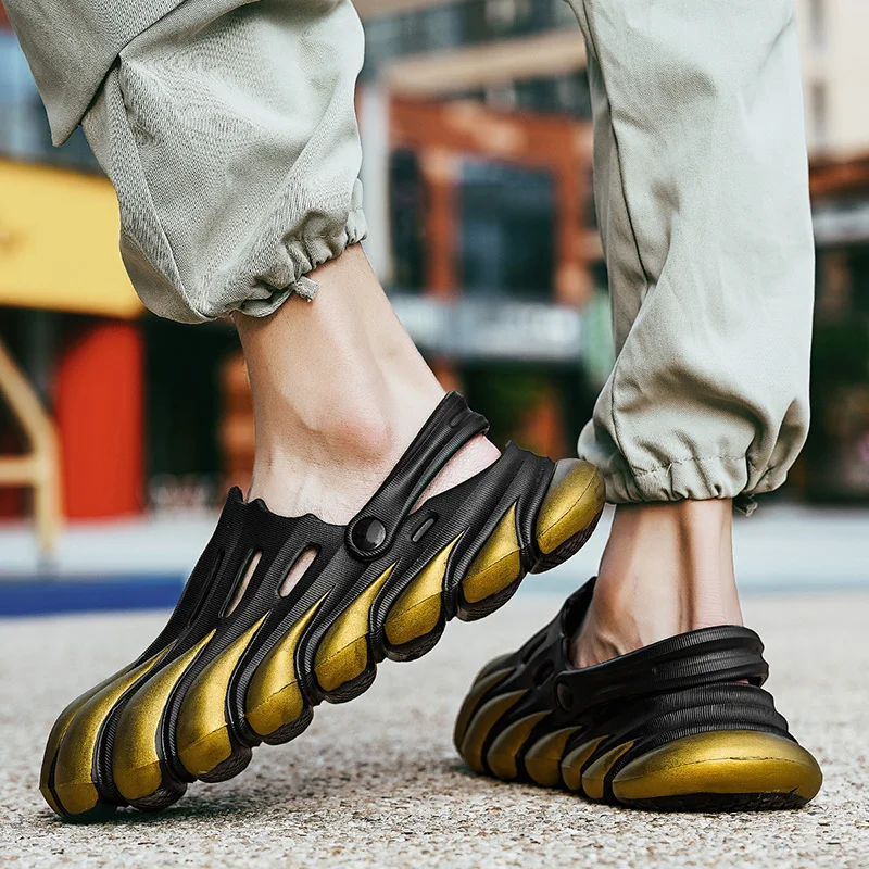 High Quality Summer Men Sandals Slippers Outdoor Beach Comfortable Soft Clogs Mens Beach Sandals Mens Casual Shoes Garden Shoes