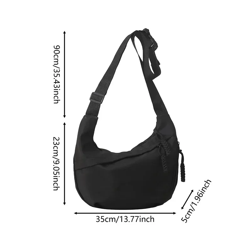 Retro Nylon Tote Bag for Women, Large Capacity Shoulder Crossbody Bag, Stylish Commuting Handbag