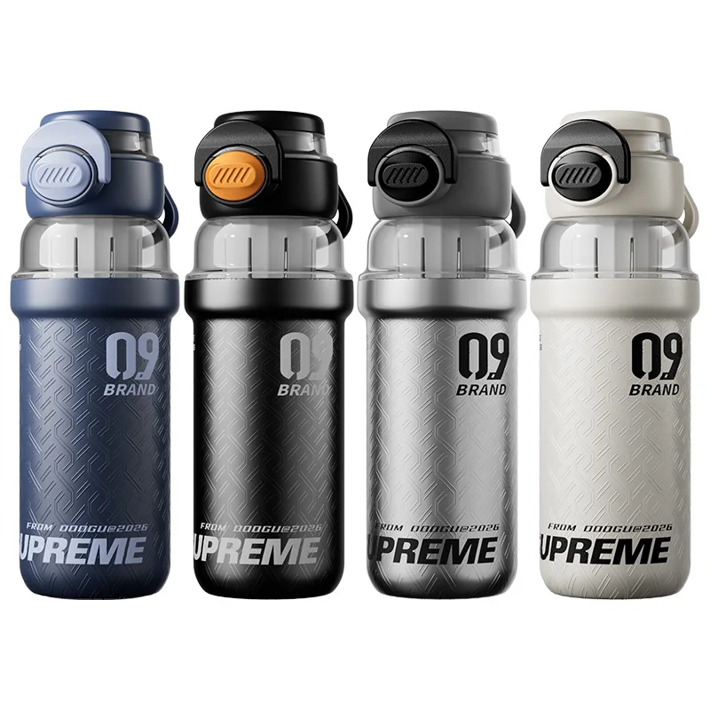 Stainless Steel Sports Water Bottle Thermal Tumble Jumping Large Capacity Cup Fitness Riding Vacuum Flask forOutdoor Activities