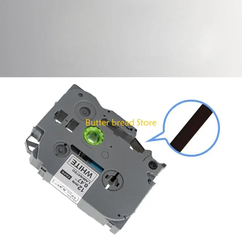 W89C Label Maker Tape Black Lettering 9mmx8m Laminated Label Maker Tape Replacement for Home and Office Business Labelling