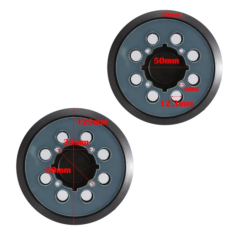 4 Uds 125mm 8 agujeros gancho y bucle almohadilla lijadora de repuesto máquina de lijado herramienta de pulido para DWE64233 N 329079