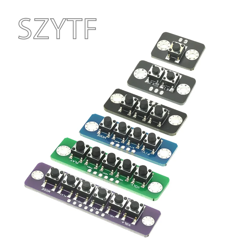 3/4/5 Bit Independent Button Module MCU External Button Module Micro Switch Button Board Bluetooth-compatible Power Amplifier