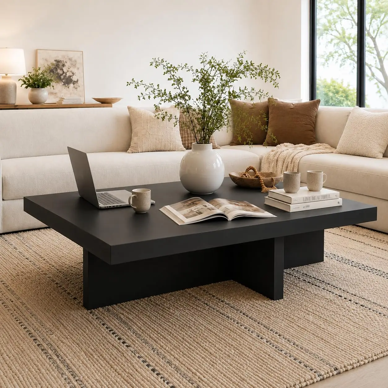 Solid Wood Farmhouse Coffee Table 1
