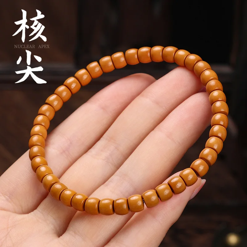 

Wild Olive Nut Nuclear Tip Carved Monkey Straight CutBeads Walnut Bracelet Single Circle Men's Women's Rosary