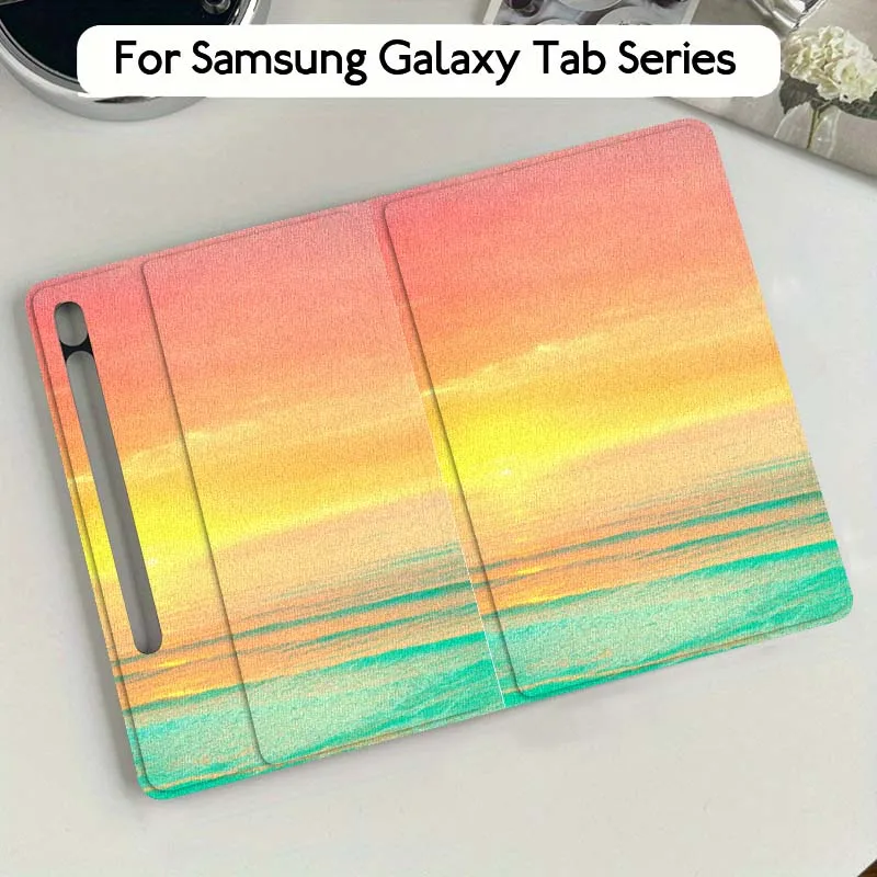 

Luminous Color Art Pattern For Samsung Galaxy Tab S10 S9 S8 S7 FE Lite Soft Flexible Support Tablet Case Gift