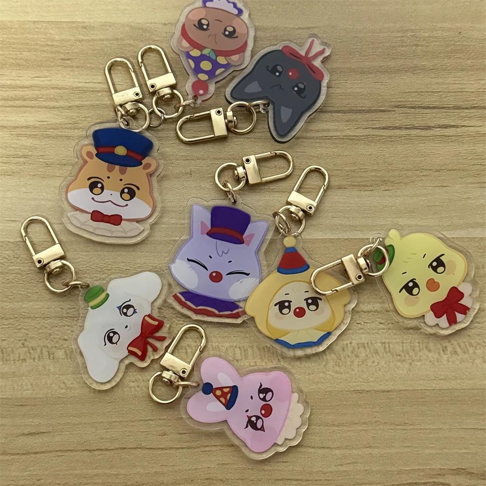 5cm Kpop ATEEZ Aniteez Keychain Christmas Characters Keyring Hongjoong Seonghwa Yunho Yeosang San Mingi Wooyoung Accessories