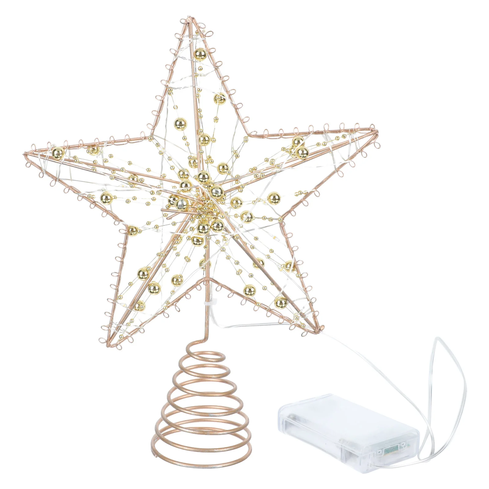 

Tree Top Star Xmas Adorn Christmas Decorations Iron Luminous Lamp Adornment Treetop Topper Ornament