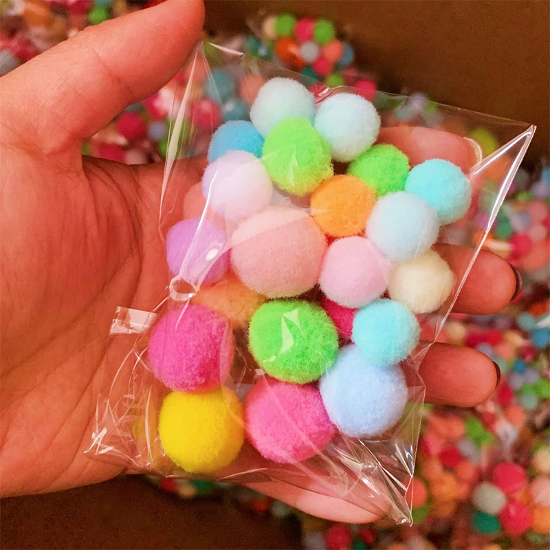 Pompons moelleux en fourrure douce pour bricolage, accessoires de décoration, fournitures d'artisanat faites à la main, macaron, Ik15 à 20mm, 20 pièces