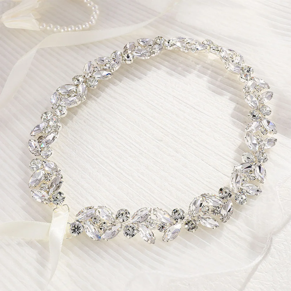 Ultra-shiny Alloy Diamond-stud - Bridal Sash Ribbon review and price