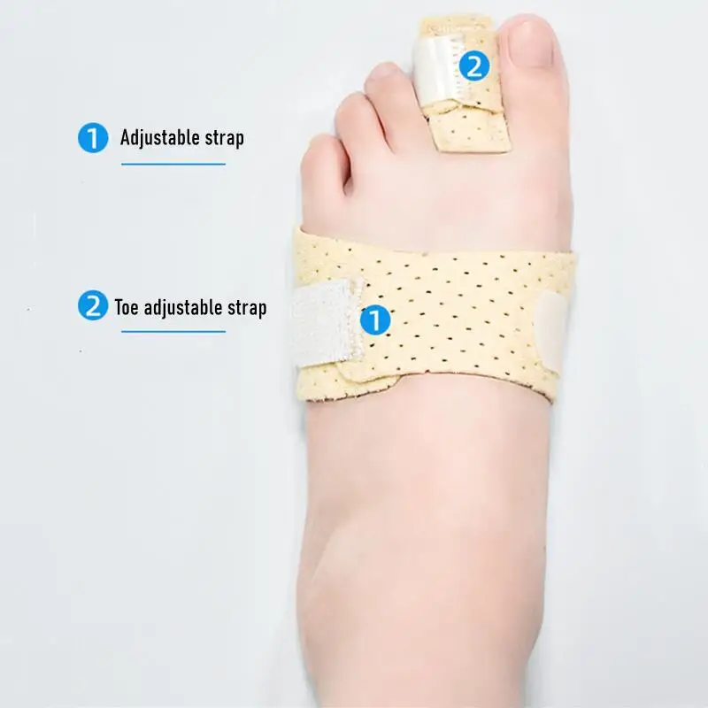 Adjustable Hammer Toe Straightener and Corrector for Metatarsalgia Claw Toe Mallet Toe Pain Relief Splint Foot Compression Wrap