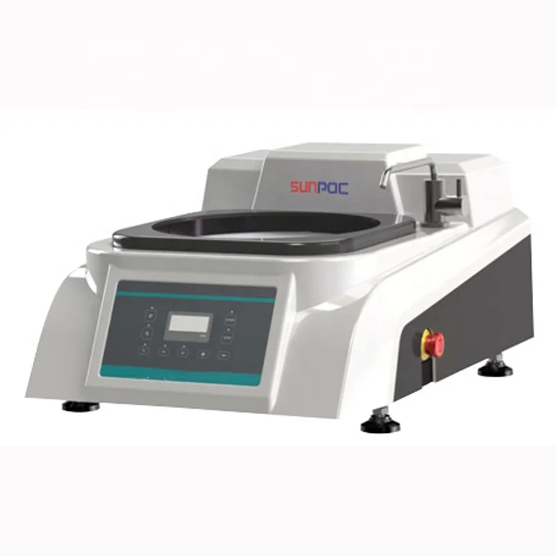 

Single disc / double steel strip desktop optic grinding and polishing machine