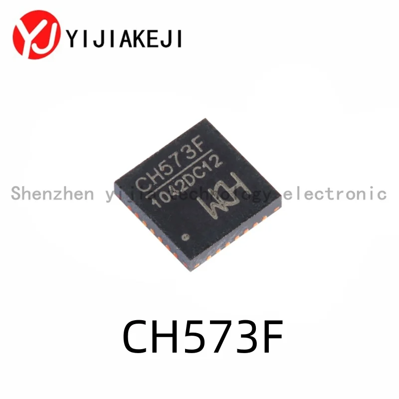 CH573F QFN-28 chip de microcontrolador integrado, comunicação sem fio, CH573F, 32 bits, RFID, novo, 5pcs