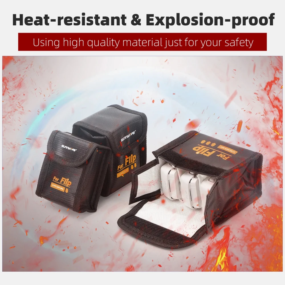 بطارية ليثيوم حقيبة مقاومة للانفجار ل DJI Filp ارتفاع درجة الحرارة السلامة تخزين حقيبة واقية ل DJI الوجه ملحقات طائرة بدون طيار