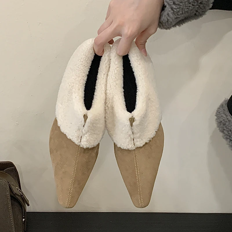 

Aneikeh Street Style Spring Sexy Square Head Design 5CM Thin Heels Pumps Woman Turned-over Edge Shoes Zapatillas De Mujer