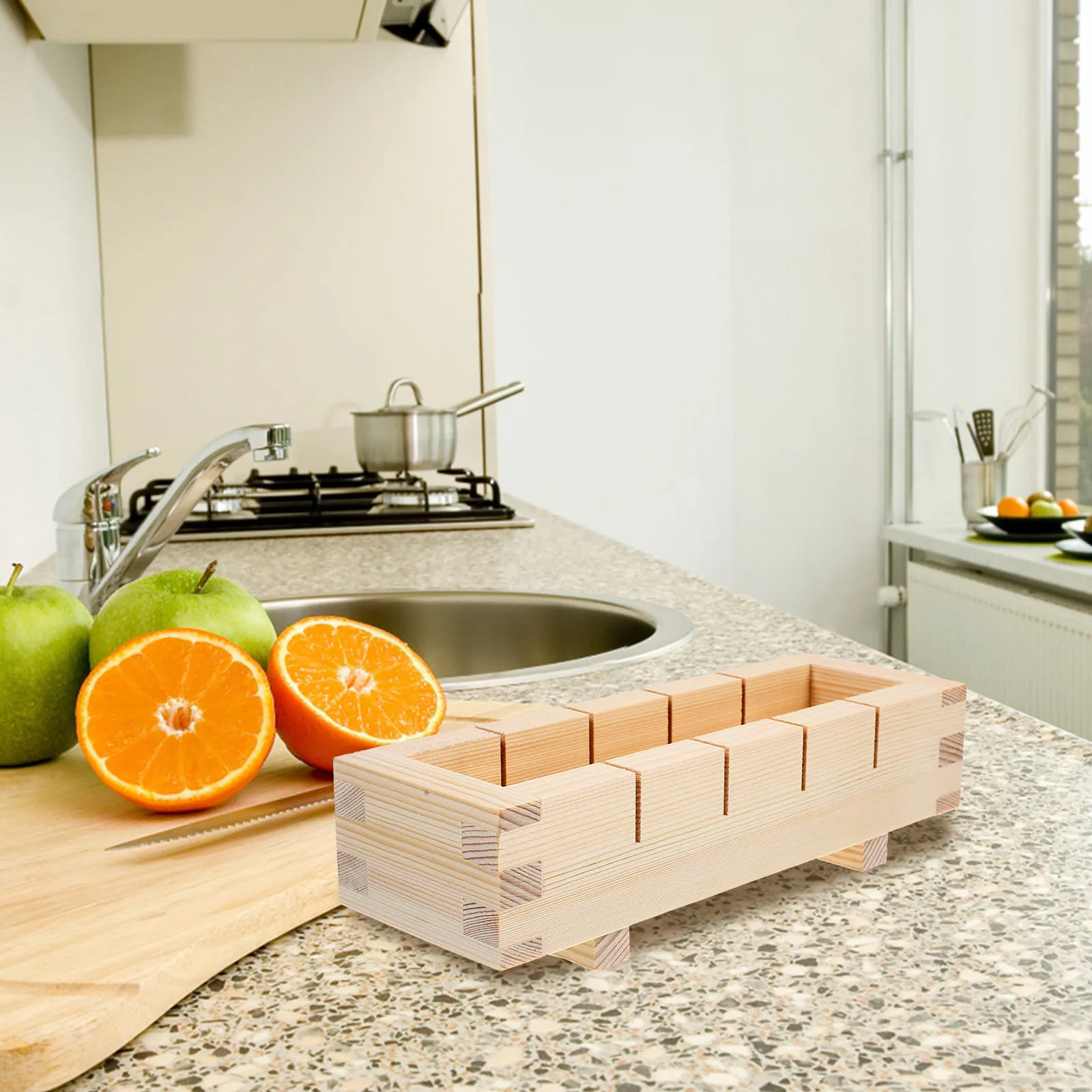 Molde para Sushi, prensa Rectangular de madera para hacer Sushi, Kit de rollos de arroz, bricolaje, pastel de caramelo, galletas, herramienta Oshizushi de estilo japonés