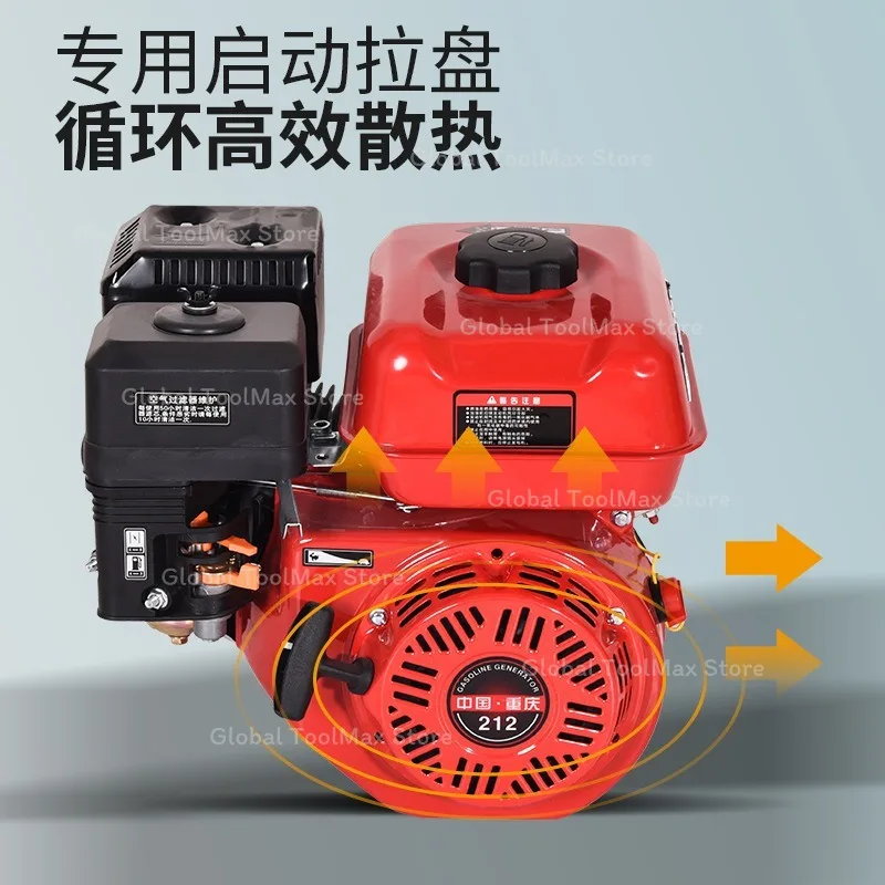 170F 4-Stroke Air Cooled  Engine 7.5HP 215CC, Internal Combustion Engine for Water Pump & Sprayer
