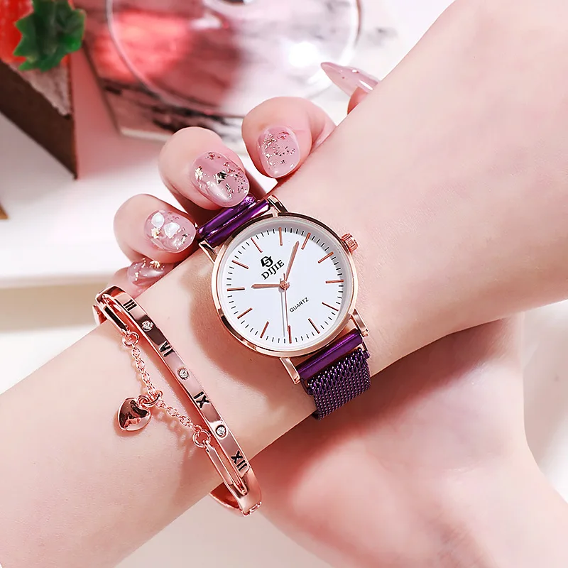 Unique Style Girls' Partysu Versatile Personality Watch Female Students Korean Style Simple Fashion Casual Couple's Watch