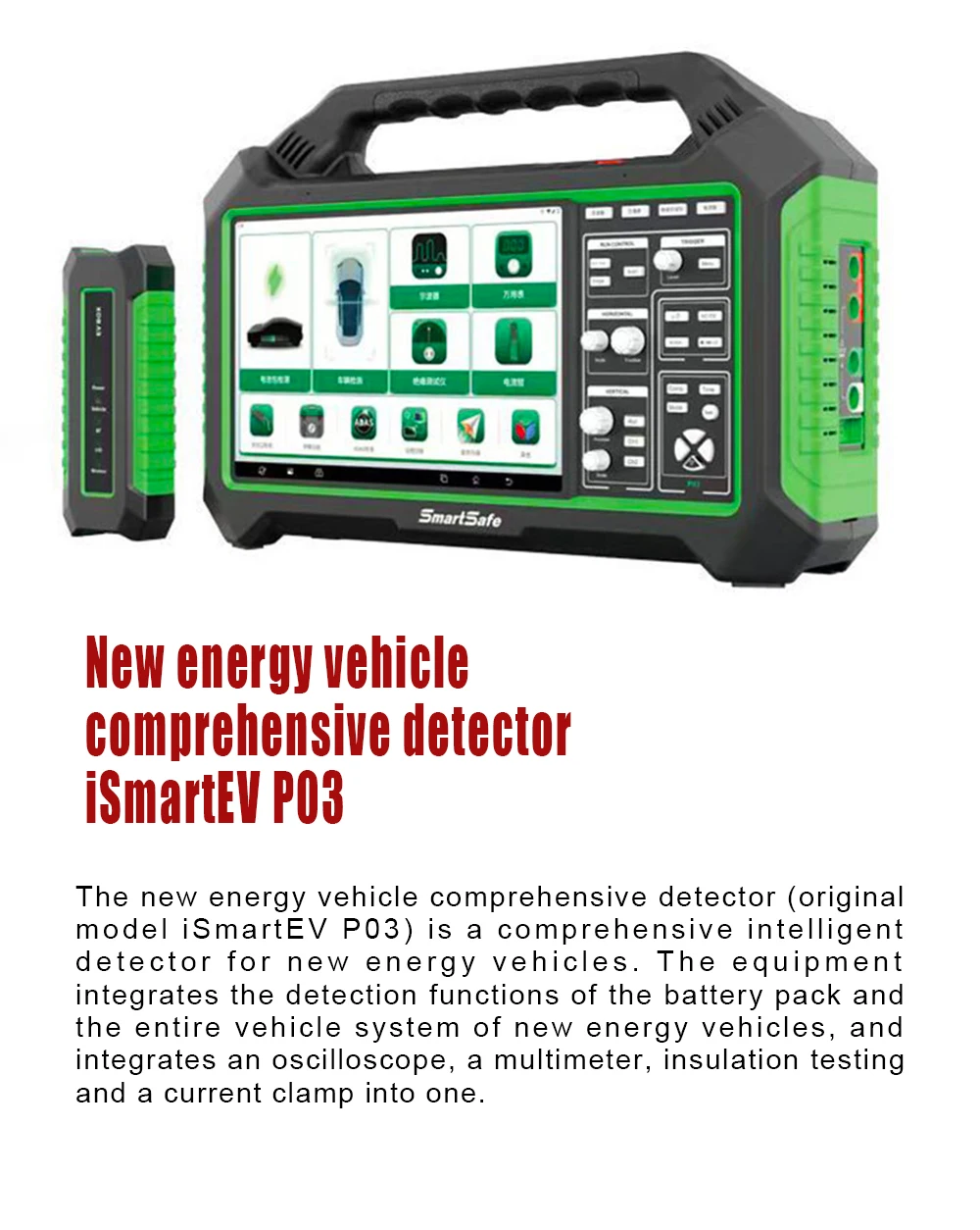 SmartSafe P03 EV Integrated Detection Tool for Vehicle Detection Auto Tester Analyzer Equipment for te s la for b m w