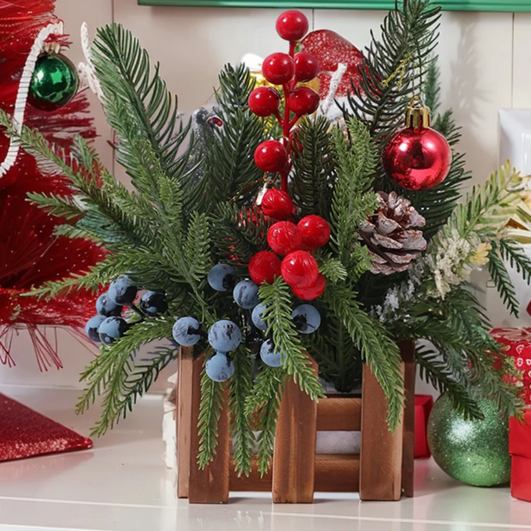 

Artificial Plants Flowers Home Living Room Festival Outdoor Garden Wedding Decor Christmas Tree Wreath Potting DIY Home Decorati