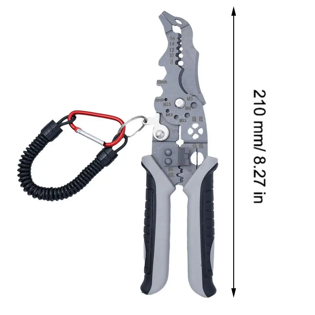 Crimper Cable Cutter Multifunctional Wire Stripper Adjustable Crimper Cable Cutter Pliers Tool For Electrician