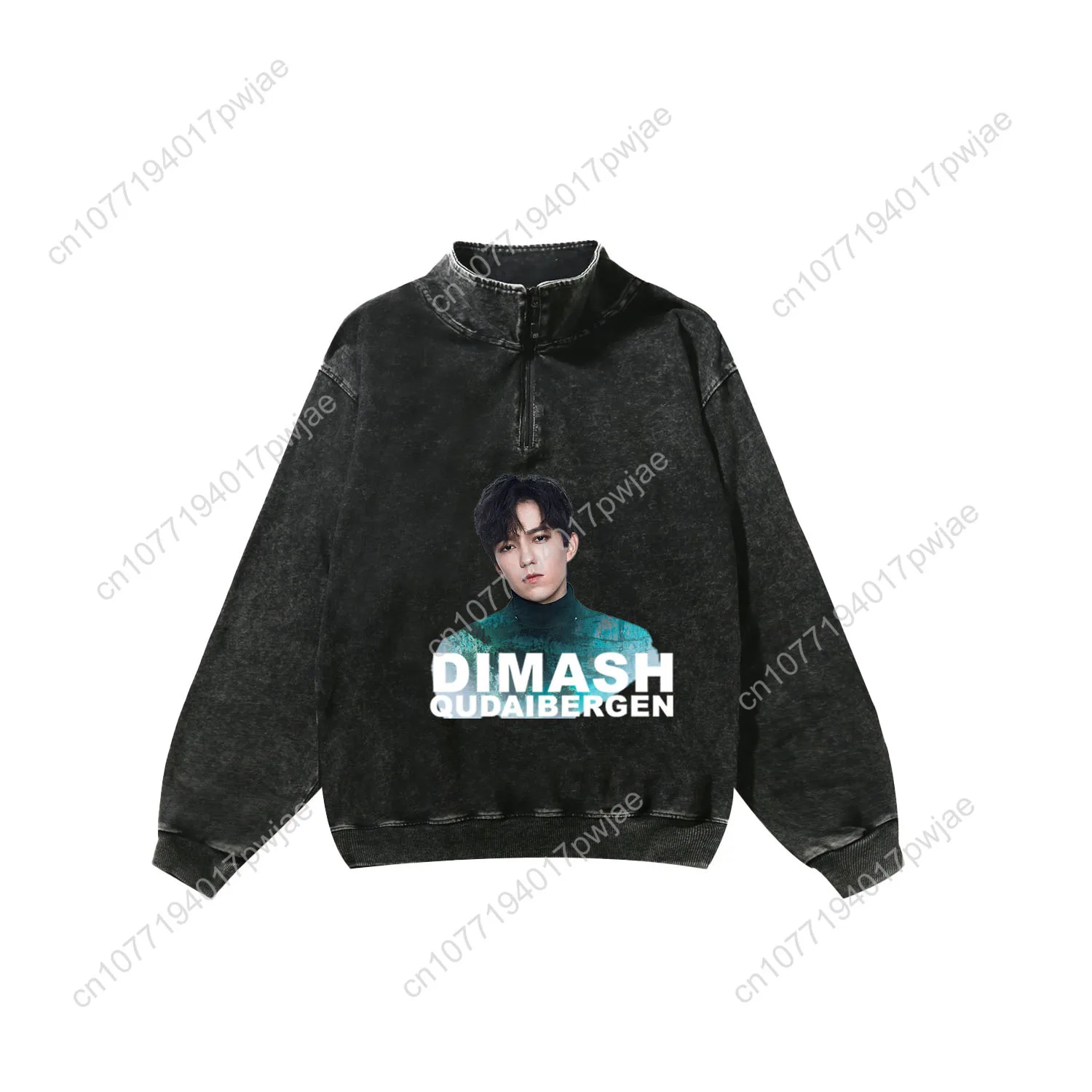 Dimash Qudaibergen Felpa retrò personalizzata Uomo Donna Mezza cerniera Felpa vintage Foto Top su misura