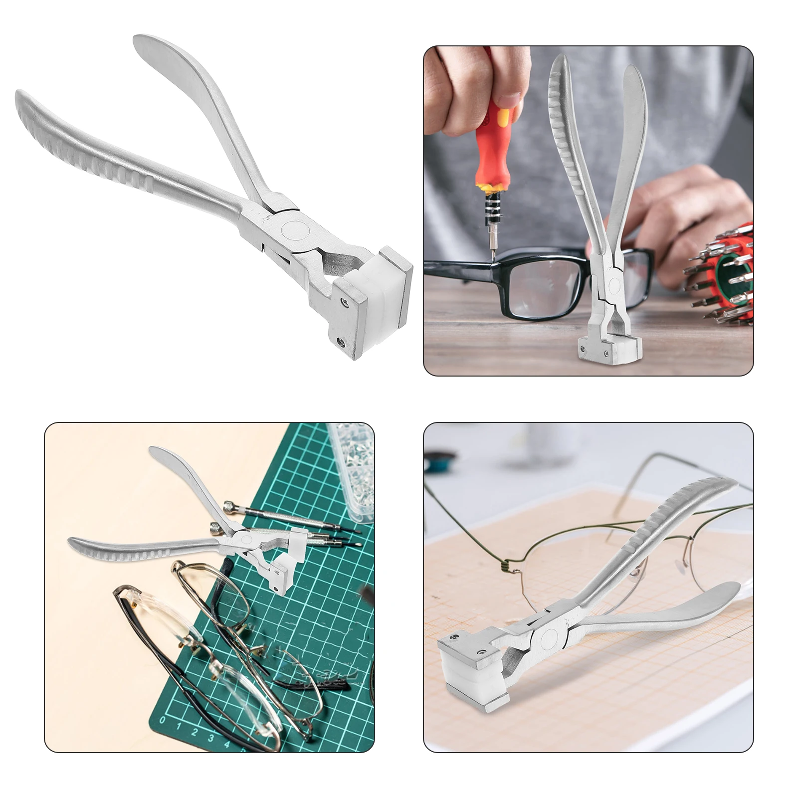 

Tool Clamp Eyeglass Hinge Adjustment Frame Nose Pad Bridge Repair Tools Round Bending Glasses Eye Glasses Repair Tools Bent Nose