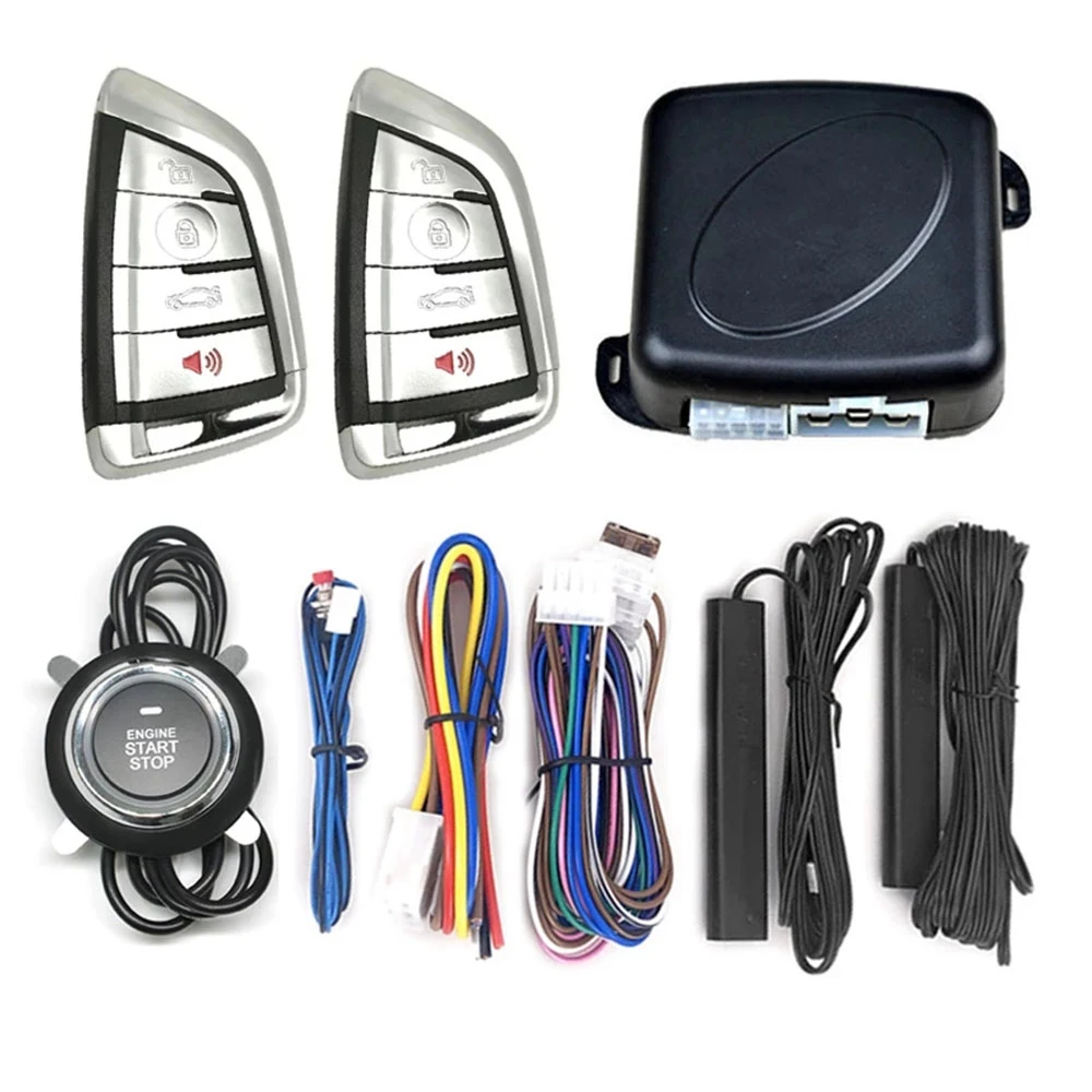 Eco-Friendly Car Engine One-Key Start-Stop Button System PKE Keyless Entry System Car Alarm Remote Start Ignition Sys