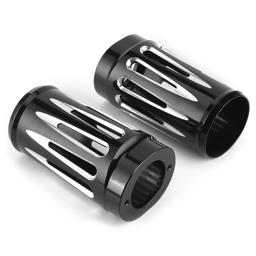 

Black Motorcycle Front Fork Shock Boot Slider Cover Guard - Fit for 1986-2013 Touring FL Droplet Style