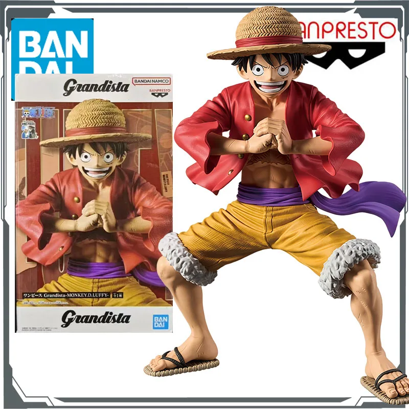 

Bandai Original BANPRESTO One Piece Monkey D Luffy 210 мм аниме фигурки игрушки для мальчиков Рождественский подарок модель украшения