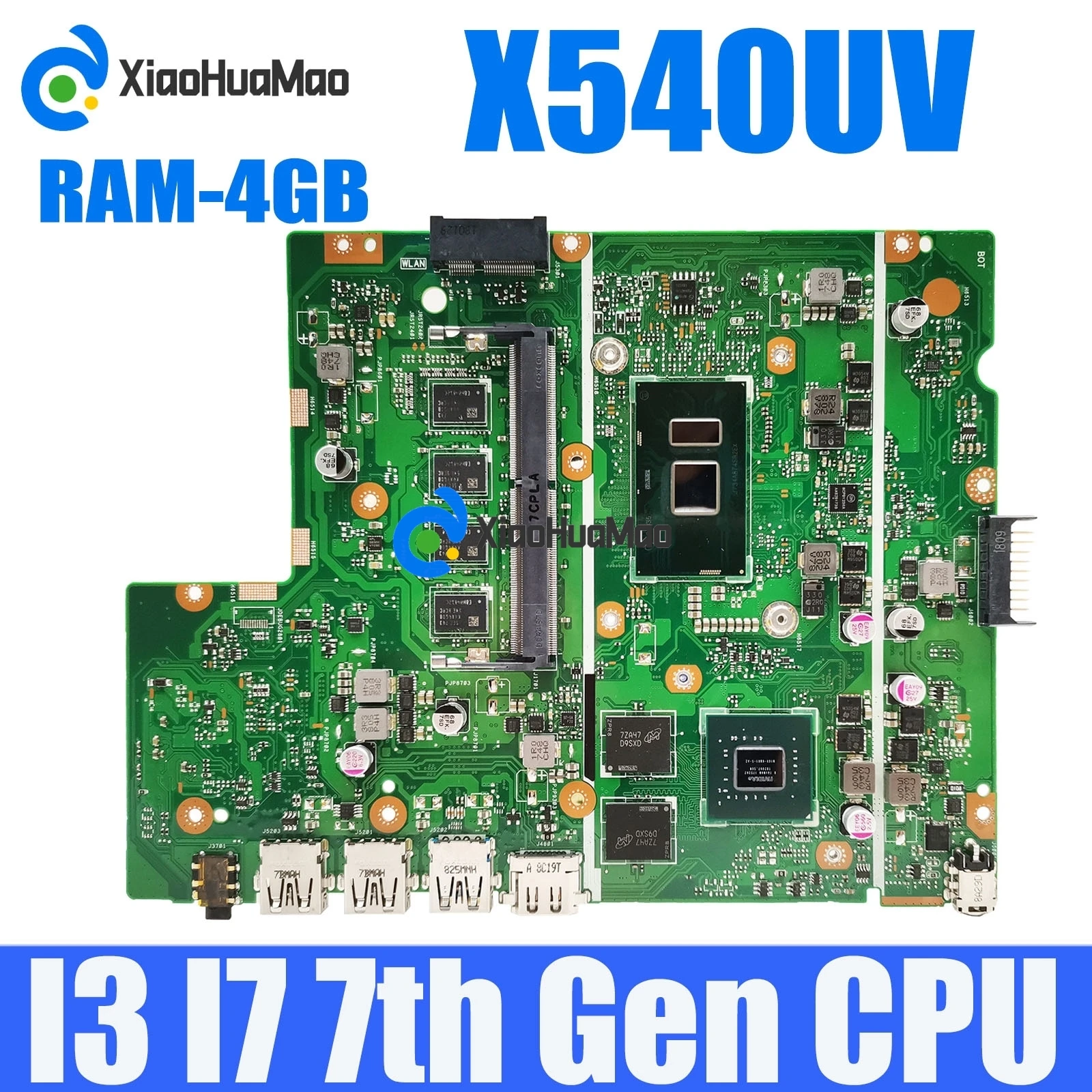 

X540UV i5/i7-7th Gen CPU 4GB/8GB-RAM Mainboard For ASUS X540UBR X540UB X540UA X540U X540 X540UV X500UB Laptop Motherboard