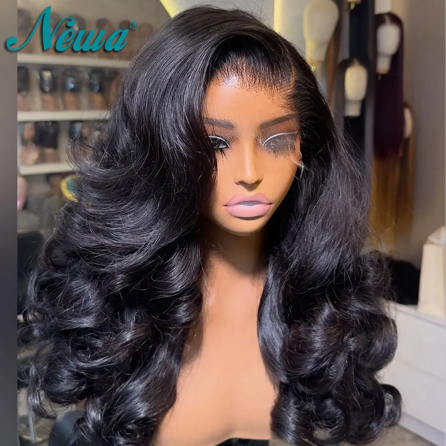 

Newa Hair 13x6 HD Lace Frontal Wig Pre Plucked Human Hair Glueless Wig 9x6 HD Lace Closure Wig Bleached Knots Ready Wear HD Wigs