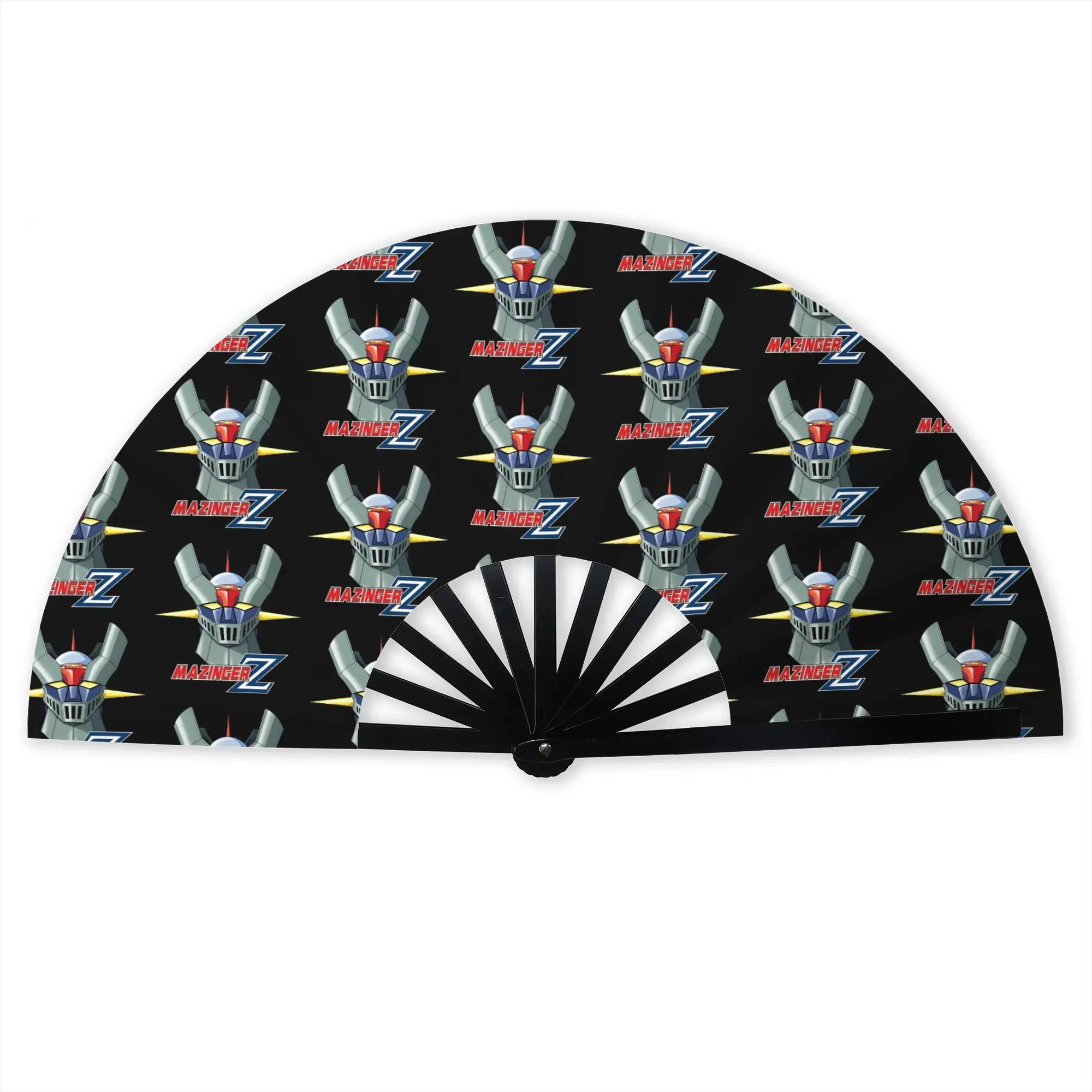M-Mazingered Z Traditional Folding Fan Chinese Style Super Robot High-Quality Polyester Fans Gift Classic Decorative Hand Fan