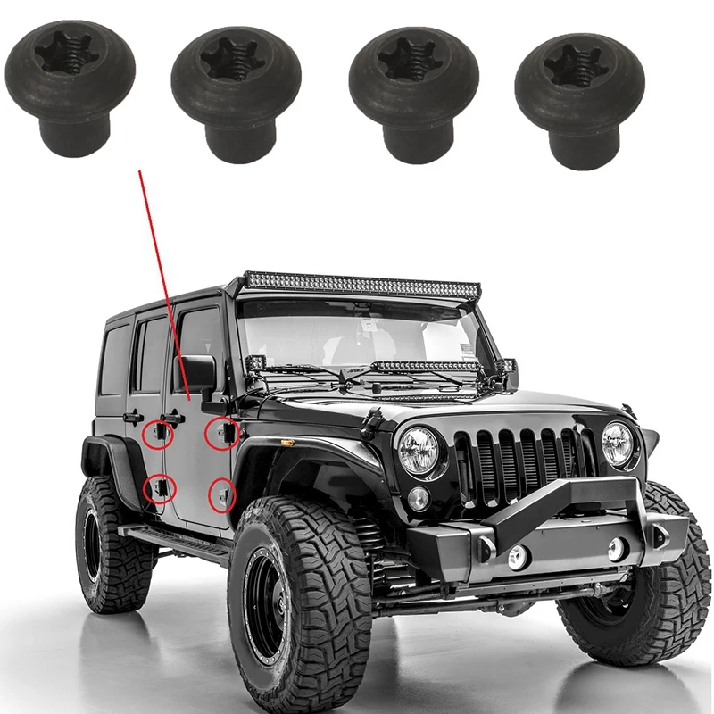 Écrous de charnière de porte en métal 6511744AA, pour Jeep Wrangler JK 2007 – 2017, accessoires de voiture, 8 pièces