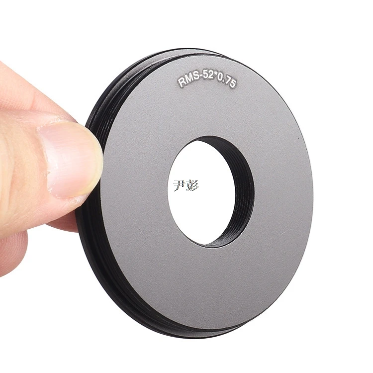 RMS-M52 Adapter Ring, RMS Female Thread to M52*0.75 Male Thread Converter for Microscope Objective Lens Modification
