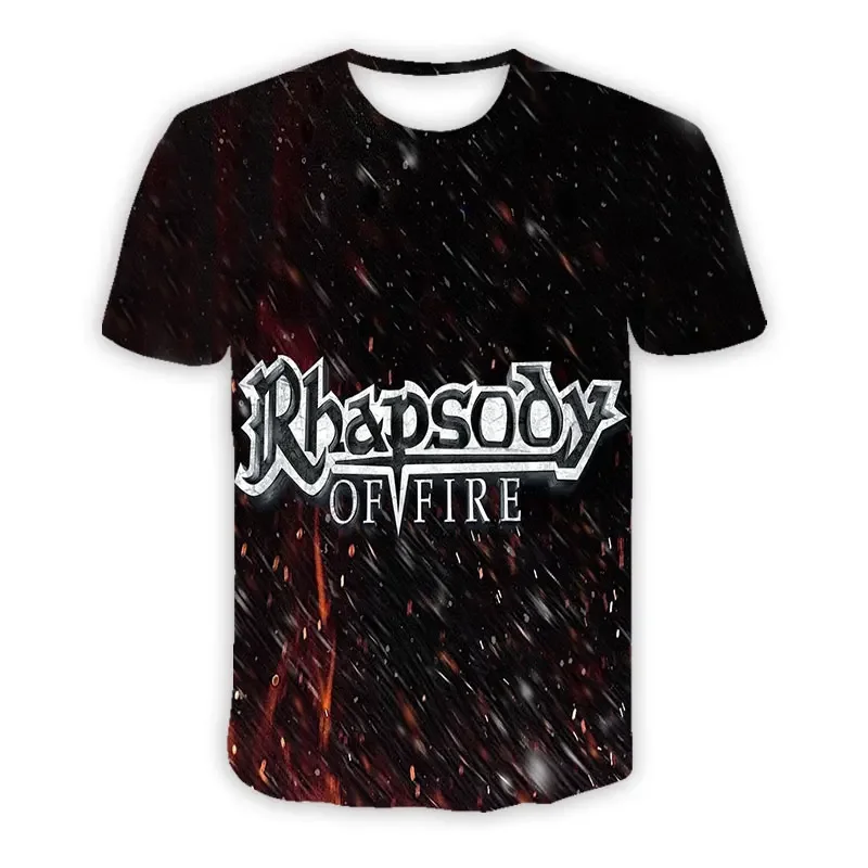 

Новые модные женские/мужские футболки с 3D принтом Rhapsody of Fire Band, повседневные футболки в стиле хип-хоп, футболки в стиле Харадзюку, топы, одежда G03