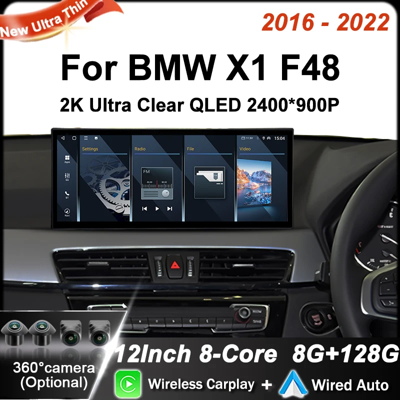Android Auto Wireless Carplay Car Radio For BMW X1 F48 NBT EVO System 2016-2022 4G Right Hand Drive 12
