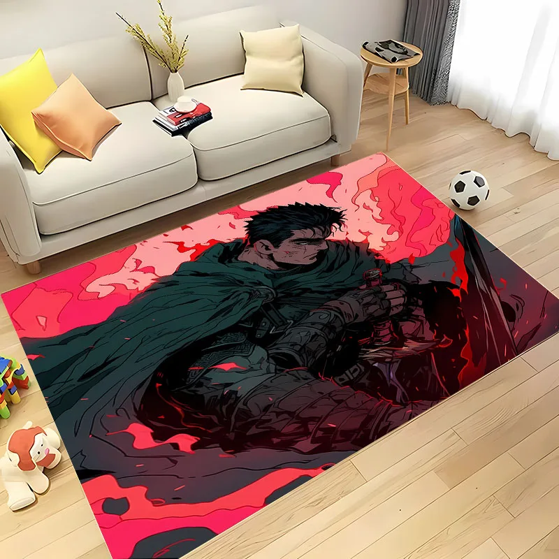 Video Game G-Guts SW0RD B-Berserk Carpet,Rug for Living Room Rug for Bedroom Sofa Kitchen Doormat Decor,Kid's Non-slip Floor Mat