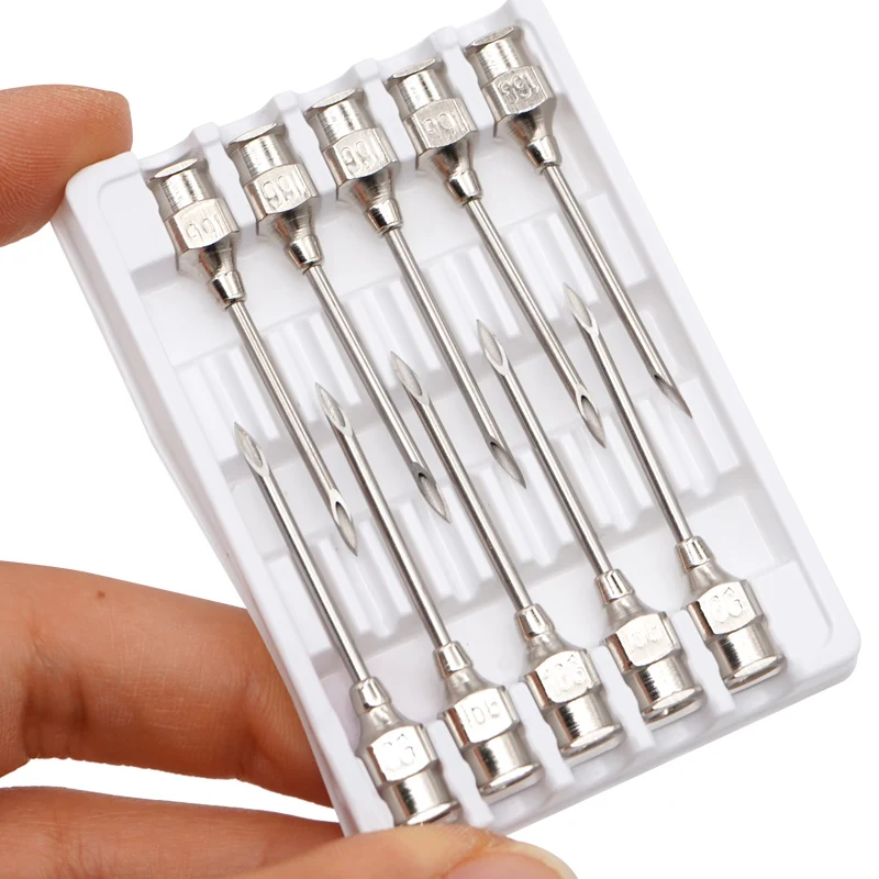 10Pcs Stainless Steel Veterinary Needle Syringe Needle Dispensing Needles Laboratory Sampling Needle Livestock Accessories